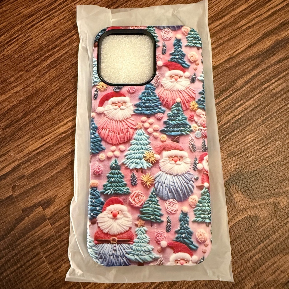 Festive Santa and Tree iPhone 16 Pro Max Case - NWT